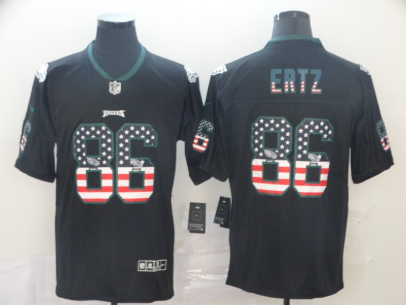 Men's Philadelphia Eagles Zach Ertz #86 Black Jersey